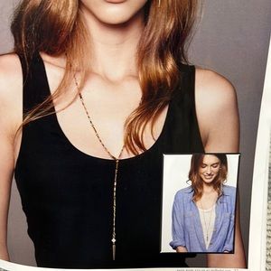 Versatile Bianca Lariat Necklace/gold.
